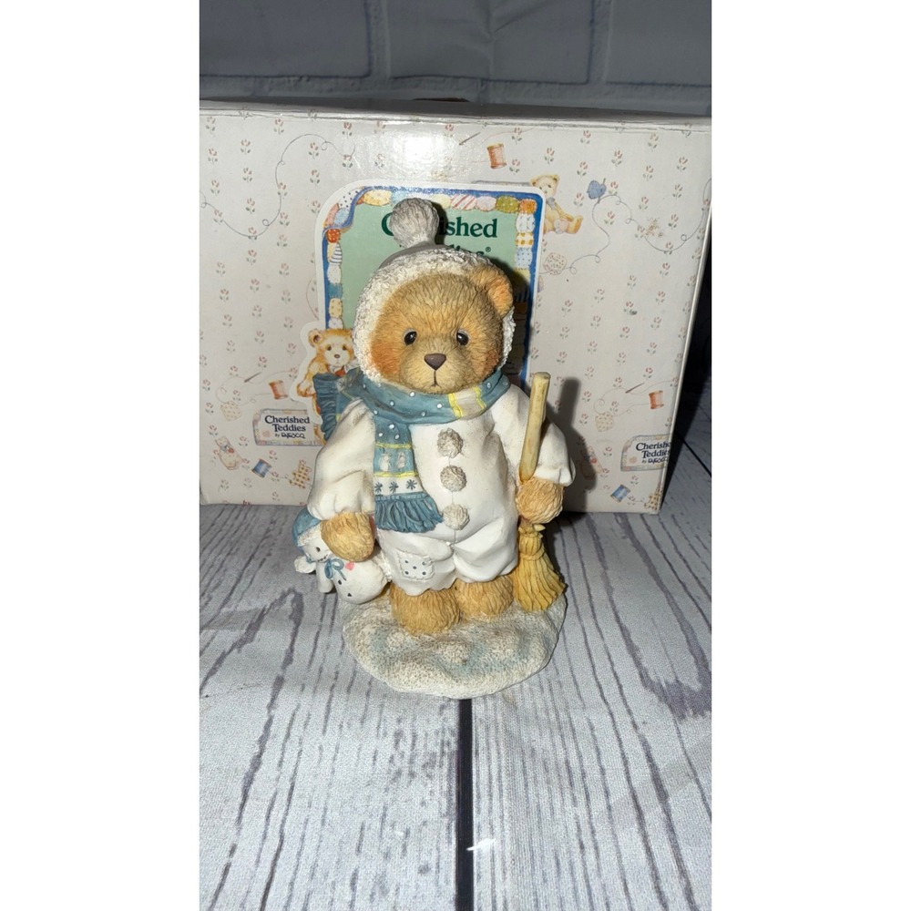 Cherished Teddies Earl Warm Hearted Friends Snowman Figurine 131873 Enesco 1995
